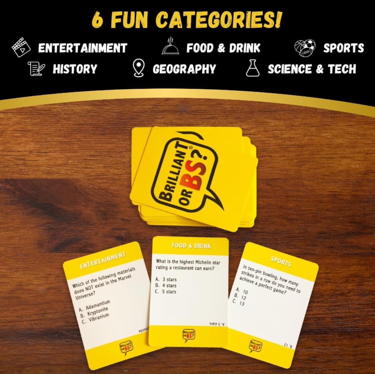 Brilliant or BS? - A Trivia Game for Know-it-Alls and Big Fat Liars - Fun Bluffing Trivia Game for Friends & Family