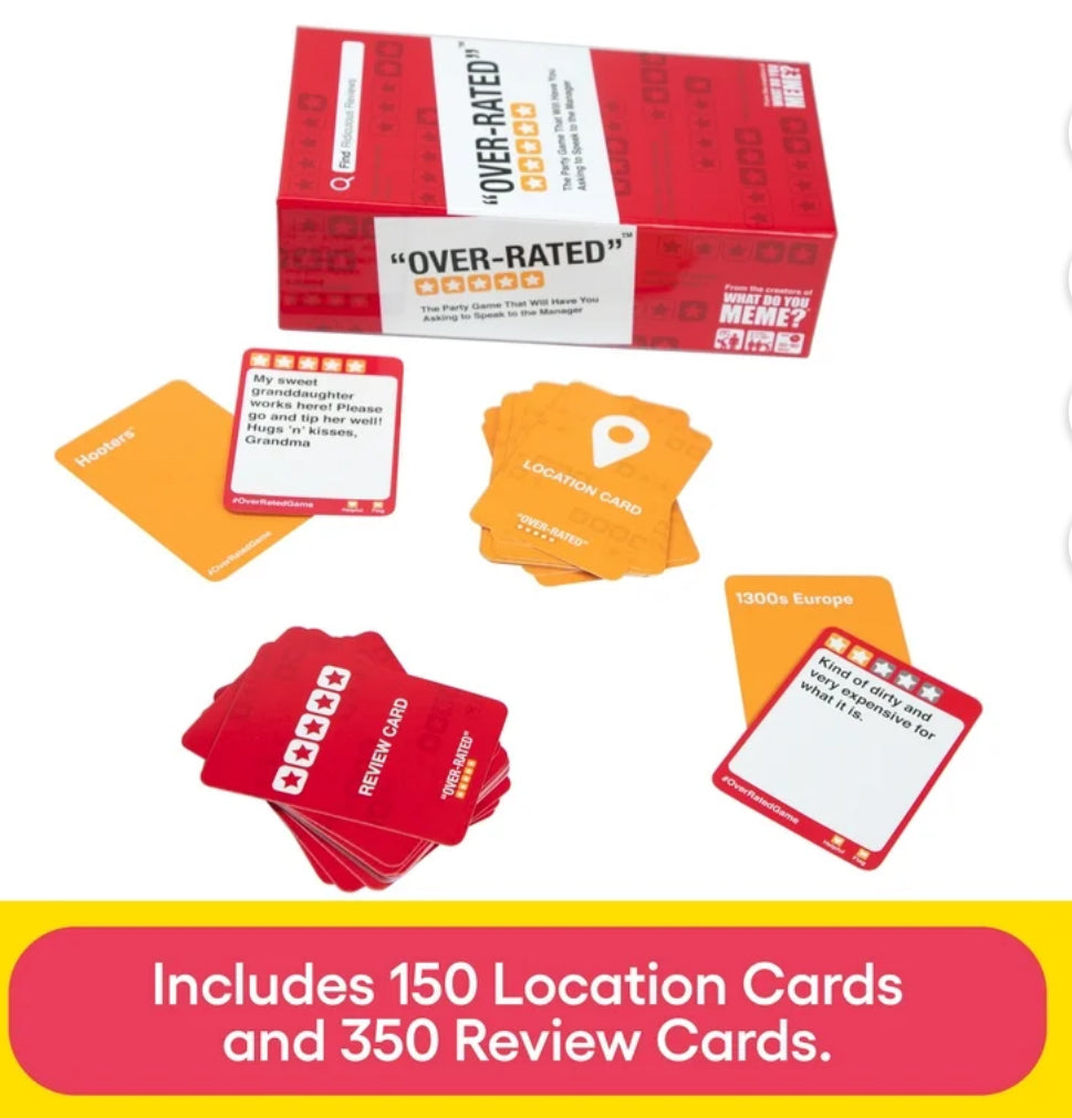 Over-Rated – The Party Game of Ridiculous Reviews 🎯