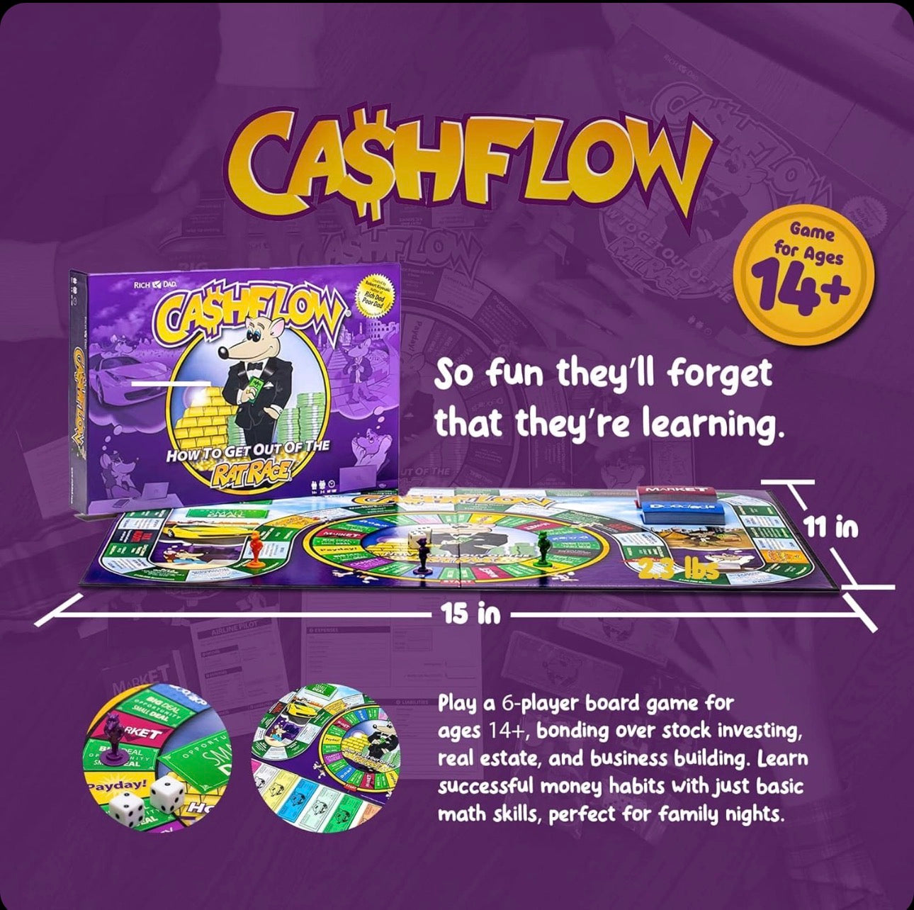 Cashflow Board Game | Financial Literacy Strategy Game | Money Management Game | Age 14+