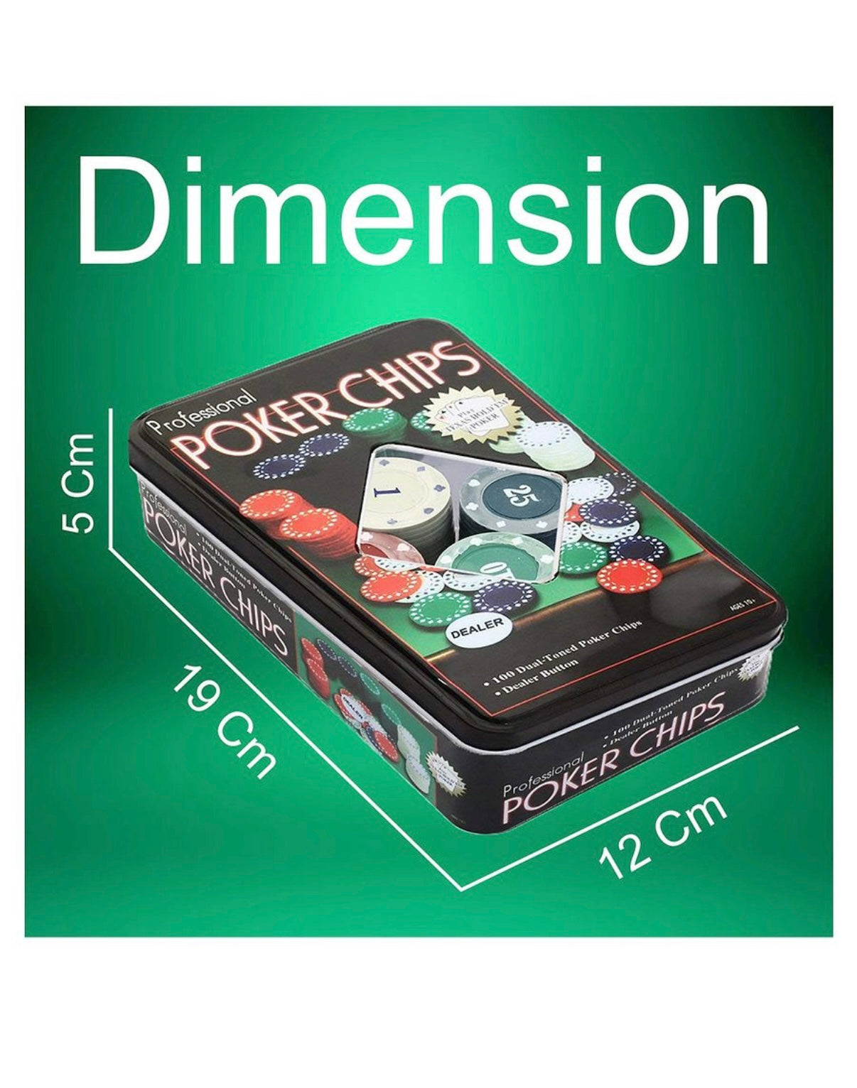 Poker Chips: 100 PCS