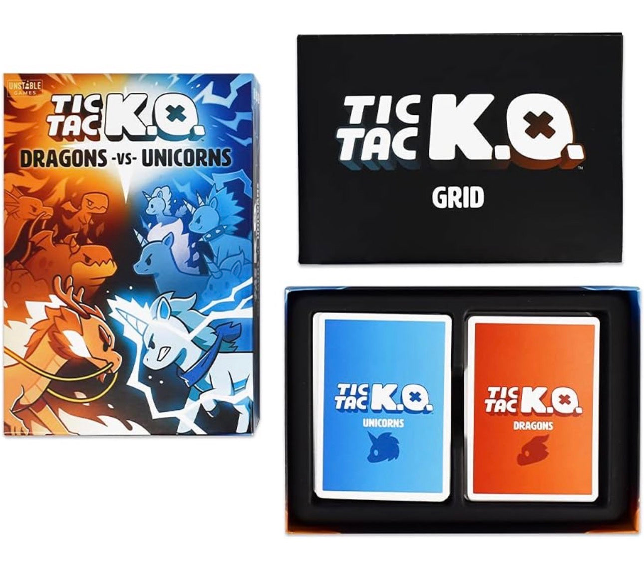 Unstable Games - Tic Tac K.O. : Dragons vs. Unicorns Base Game
